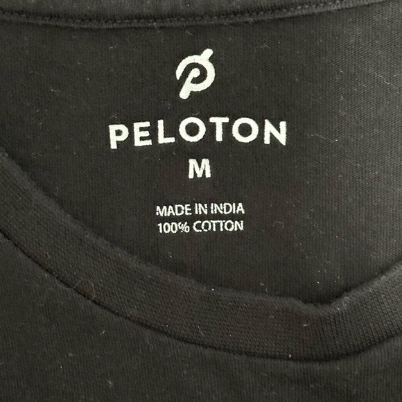 Unisex Peloton Medium Short Sleeve T-Shirt Top Tee Black Bike Workout EUC - Picture 7 of 9
